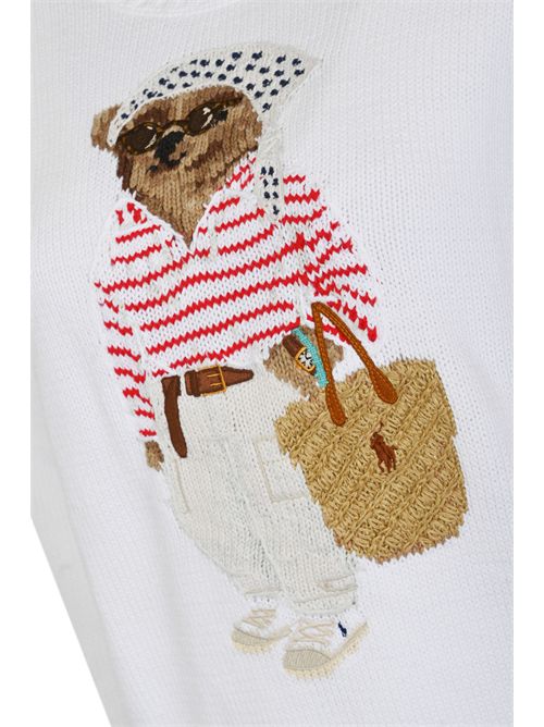 Maglia in cotone con intarsio Polo Bear POLO RALPH LAUREN | 211A12723001
